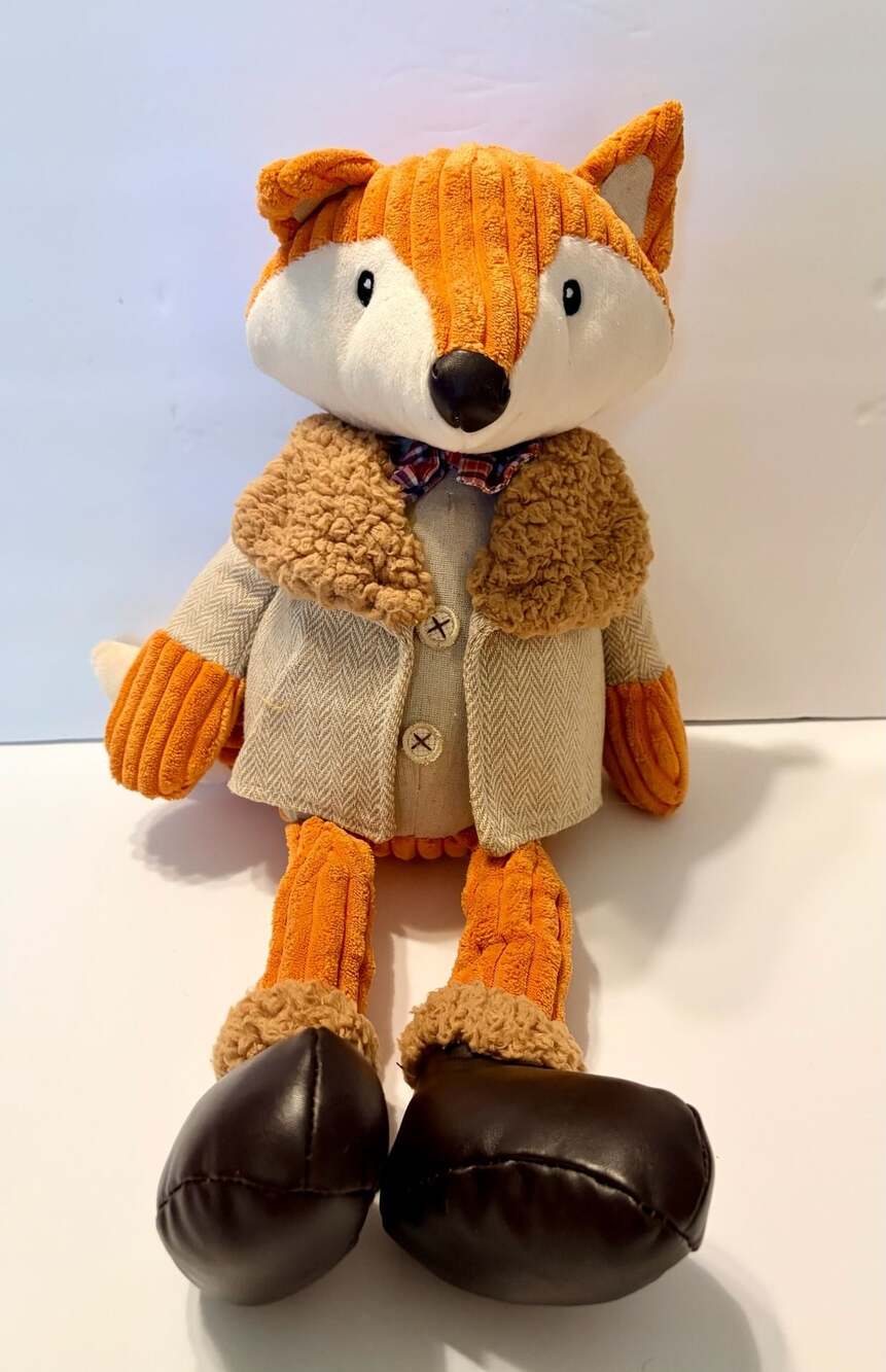 Anthropologie Fabrizio The Fox Plush Stuffed Animal Toy in Winter Coat